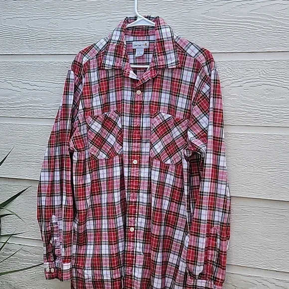 Carhartt  Men's button down shirt long sleeve size L 100% cotton - Picture 3 of 12